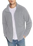 Elegancity Fleecejacke Grau Herren Leichte Full-Zip Jacket Warme Outdoorjacke Wintermantel Mit Reißverschluss XL