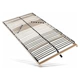 Sleepneo Stabiler Lattenrost 80x200, Lattenrahmen aus Buche, 42 Latten, 7 Komfortzonen, Federholzrahmen Made in Germany, Lattenrost 80 x 200 cm starr, hohe Traglast bis 150Kg
