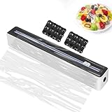 Alufolien-Spender Mit Schneidemesser - Küchenfolien-Spender Mit Integriertem Cutter,Stabiler Aufbewahrungsbox Backpapier & Lebensmittel Folien Platzsparend Küchenzubehör - Für Haushalt Und Gastron