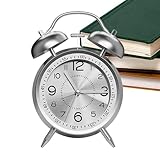 Générique Analoger Wecker | Klassischer analoger Bürowecker | doppelte Glocke wiederaufladbar mit Hintergrundbeleuchtung für