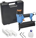 Güde Druckluft Nagler und Tacker 2in1, Nägel 10-50mm und Klammern 10-40mm, Standard 1/4'-Kupplung, incl. Klammern und Nägel (800 Stück), rutschfester & ergonomischer Griff, Nagler Hefter Klammergerät