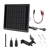 6 V 4,5 W hocheffiziente Solarzellen für den Außenbereich, wasserdicht, IP65, Wandmontage-Set und Krokodilklemme, DC 5,5 x 2,1 Schnittstelle, geeignet für Hirsch-Futterspender, Tracking-Kameras