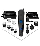 baKblade Body-Pflege-Set für Herren, 11-in-1, Körperpflegeset, Aufsätze umfassen: Leistenpflege, Körperpflege, Bartpflege, Haarpflege, Nasen- und Ohrenpflege, kabellos und wasserdicht