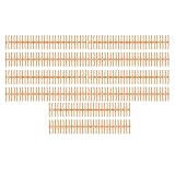 10 Stück Kunststoff-Binderücken, 30 Ringe, Kammbinder, 19 mm Binderücken für A4, B5, A5-Papier, langlebiges PP-Material mit 150 Blatt Kapazität, einfach zu verwendender (Orange)