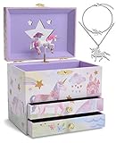 Jewelkeeper - Einhorn-Spieluhr & Schmuckset für kleine Mädchen - 3 Einhorngeschenke für Mädchen