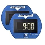 Needit 2X Park Lite elektronische Parkscheibe Digitale Parkuhr blau mit offizieller Zulassung - 2 Stück Set