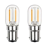 Akynite Birne B15D LED 230V für Nähmaschine, Doppelkontakt, 2W LED Ersetzt Glühlampen B15 15W, Warmweiß 2700K, 150LM, Nicht Dimmbar, Glühbirne Bajonett B15D LED Klein für Nähmaschine, 2er-Set