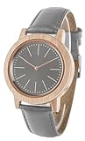 Zeit-Bar Funk-Armbanduhr Damen, Holz-Gehäuse, Echtleder-Uhrband