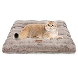 Nobleza Katzenbett Flauschig und Weich, Verdickte Katzendecke für Katzen Waschbar Rutschfestes, Hundebett für Kleine Hunde und Katzen, 50 x 40 x 8 cm, Braun