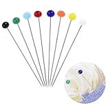 SOIMISS 500 Stück Mehrfarbige Stecknadeln mit Glaskopf Kopfgröße Hochtemperaturbeständig Für Nähen Basteln DIY Handarbeit Stoffe Markieren