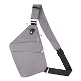 BROADREAM Multi-Pocket Brusttasche Sling Bag Umhängetasche Herren,Anti-Diebstahl Chest Crossbody Bag, Schultertasche Herren Klein die Freien Reisen Wandern Joggen