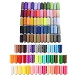 BFLKY Nähgarn-Set, Nähmaschinengarn, Polyesterfäden, Quiltgarn zum Häkeln, Sticken, 100 Farben