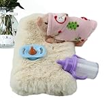 Fierudeng Mini-Silikonschweinchen, Schweinespielzeug aus Silikon, realistische Mini-Puppe, Plüschspielzeug, realistische Mini-Tiere, lebendig für Kinder