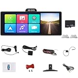 Corghd 26 cm (10,26 ) 4K DVR Auto-Monitor Carplay Android Auto Dashboard ADAS Dashcam Dual Kameras GPS Navigation WIFI FM IPS Bildschirm B