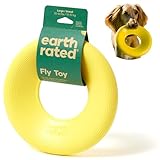 Earth Rated Fliegende Ring, EIN interaktives Frisbee für ausgewachsene Hunde und Welpen, versinkt im Wasser Nicht, groß, gelb