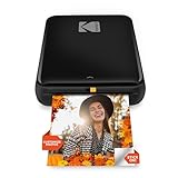 KODAK Step Sofort-Smartphone-Fotodrucker - Tragbarer Mini-Farb-Mobilfotodrucker - Zink 2x3” Klebefotos - Bluetooth-kompatibel mit iOS- & Android-Geräten - Spaßige Bearbeitungs-App - Schwarz