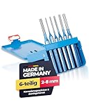 Paffrath® Splintentreiber Set 6-teilig (2–8 mm) – Durchschlag Set aus Chrom-Vanadium-Stahl – Präzise geschliffene Spitzen – Robuste, lackierte Schäfte – Made in Germany