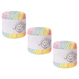 Gissroys Farbbeständiges Merzerisiertes Baumwollgarn 3 Spulen Weiches Garn Für Den Langzeitgebrauch Bastelprojekte Hautfreundliche Nähgarnspulen