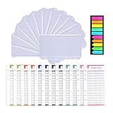 Gbloodst Ordner mit Taschen, A6, 12 Taschen für Ordner, Budgetplaner, PVC, transparent, 6 Löcher, transparente Hüllen, Ordner mit Reißverschluss für Planer, Notizbuch
