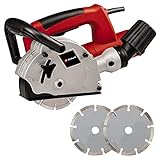 Einhell Mauernutfräse TC-MA 1300 (1.320 W, Leerlaufdrehzahl 9.000 min-1, max. Nutbreite 26 mm, max. Nuttiefe 30 mm, Spindelarretierung, inkl. 2x Trennscheibe Ø 125 mm)