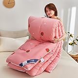 Quilt, Thick and Warm Duvet in Winter, Microfibre Filled, Fluffy Soft, Machine Washable (H,180 * 220cm/4kg)