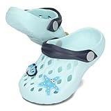 BeKiddy Unisex Kinder Eva Clogs mit Schuhanstecker Leichte Gartenschuhe Jungen Mädchen 24-34 EU (Hellblau, EU Schuhgrößensystem, Kleinkind, Numerisch (von/bis), M, 30, 31)