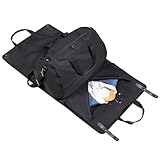 Univivi Reisetasche Anzugtasche, Kleidersack Tasche Garment Duffle Bag Unisex 2-in-1 Hängenden Faltbaren Koffer Anzug Reisetaschen für Reisen Kurzurlaub Geschäftsreisen Aufbewahrung