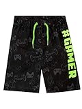 Harry Bear Jungen Gaming Badehose Spielen Badeshorts für Kinder Schwimmhose Schwarz 152