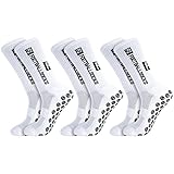 FANTESI 3 Paare Fußballsocken für Herren Damen, Sportsocken Fußball Anti Rutsch Grip Fußball Socken 39-46 Rutschfeste Sportsocken für Fussball Basketball Laufen