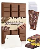 Schokoladenform Silikon Tief 6 Hohlräume, Dubai Schokoladentafel Form Mit 1 Schaber und 100 Stück Beuteln, Silikonform Schokoladentafel zum Füllen von Knafeh Pistazien-Schokoriegeln