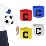 JJUNW 4 Stück Fußball Kapitänsbinde, Verstellbare Fußball Armbinde für Kinder und Erwachsene, Multicolor Gummizug Elastic Kapitäns Armbinden für Viele Sportarten(4 Farben)