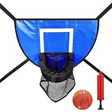 Trampolin Basketballkorb,Universal Mini Basketballkorb Basketball -Hoop Für Trampolin Im Freien,TrampolinBasketballaufsatz Abreißrand zum Eintauchen für Kinder Erwachsene Innen und Außenbereich