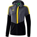 Erima Damen Squad Trainings Jacke (1032060), slate grey/schwarz/gelb, 42
