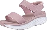 Skechers Damen D'LUX Walker New Block Outdoor Sandals, Blush Mesh, 37 EU