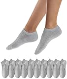QINCAO Sneaker Socken Herren Damen 10 Paar Kurze Halbsocken Baumwolle Sportsocken Atmungsaktiv Laufsocken