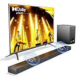 ULTIMEA 3.1.2ch Soundbar für TV Geräte und Heimkino, Surround Sound System, Kompatibel mit Dolby Atmos, 2 Up-Firing-Treibern, Spitzenleistung 390W inklusive Subwoofer, HDMI IN/eARC/Opt/BT, 2024
