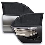 WIN.MAX Sonnenschutz Auto Baby mit Zertifiziertem UV Schutz,Universal Sonnenblende Auto Netz,für Seitenfenster Meshmaterial Schützt Mitfahrer, Kinder & Haustiere, 2 Stück (XL), Personenkraftwagen