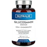 Glucosamin Chondroitin MSM 2268mg Hochdosiert - Boswellia Kollagen - Erhaltung Knochen mit Glucosamin Chondroitin MSM Kollagen Hyaluronsäure Selen und Zink - Laborgeprüft - 120 Tabletten Nutralie