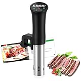 Sous vide Sous-vide Garer, Präzisionskochtopf Immersion Zirkulator, 3D Leistungsstarke leise Wasserzirkulation, Low-öl und fettarm, gesunde Ernährung Schwarz(MEHRWEG)