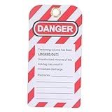 Ausla Lockout -Tagout -Kit, PVC Material, 20 Stücke Sicherheitsschilder für Industrie und Bergbauarbeiten