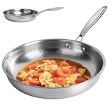 Ylnailky Bratpfanne - Kratzfestes Antihaft-Kochgeschirr - Titan gehämmerte Induktionspfanne - für Herd Kochen Omelett Frühstück Eier Fisch Steak