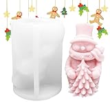 znutc Schneemann-Silikonform, Weihnachts-Schneemann-Form - Harzguss Kunsthandwerk Silikonformen Weihnachtsdekorationen,Wiederverwendbare exquisite 3D-Kerzenformen für
