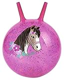 moses. Glitzernder Pferde Hüpfball, funkelnder Sprungball für Pferdefreunde mit Sternchen-Konfetti Füllung, In-und Outdoor-Spielzeug für Kinder ab 4 Jahren, Pink mit Glitzer