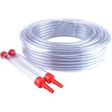 BAUSTER® Schlauchwasserwaage mit zwei Messröhrchen, Nivelliergerät 10-25m aus hochwertigem Kunststoff es hat bruchsichere Trichter mit Millimeter-Skala, erleichtert die Nivellierung der Punkte (15 m)