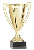 S.B.J - Sportland Pokal gearbeitet in Gold glänzend und matt ca. 14 cm