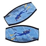 ORFOFE 2 Stück Neopren Tauchmasken-bandüberzug Strapazierfähiger Schwimmbrillen-haarwickel Passend für Schnorchel Tauchmasken Antiverheddernd Wasserfeste Zubehörteile