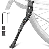 TOPCABIN Fahrrad Seitenständer Fahrrad Ständer Hinterbauständer Einstellbarer Universal Fahrradständer für 22'-24'-26'-27'-28' Zoll und 700c Mountainbike Rennrad Faltrad (Schwarz)
