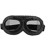 OUHUAN Retro Motorrad Helm Pilot Brille Jet Pilot Retro Wwii Pilot Brille Motorrad Brille Uv Für Helm