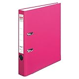 Herlitz 11053691 Ordner maX.file protect (A4, 5 cm, mit Einsteckrückenschild) pink