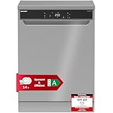 Sharp Geschirrspüler 60 cm freistehend | Spülmaschine | 14 Maßgedecke | 9 Programme | AquaStop | Auto-Door | Inverter Motor | leise 42 dB | Geschirrspüler 60cm | QuickWash | EcoWash | QW-NA3YF42AI-DE